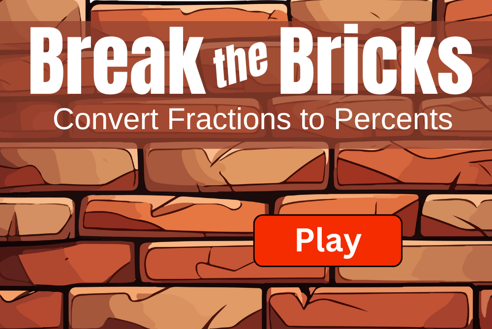 Convert Fractions to Percents Math Games for Kids

